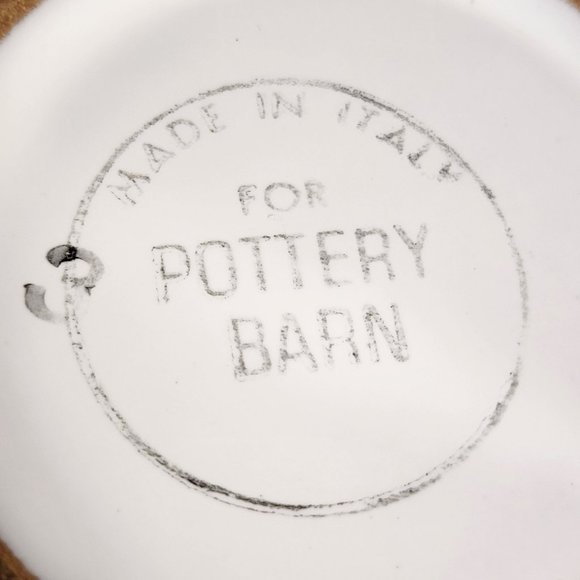 Vintage Pottery Barn Set Of 2 Shabby Chic Hand Painted Ceramic Coffee Mug 14oz - Picture 15 of 16